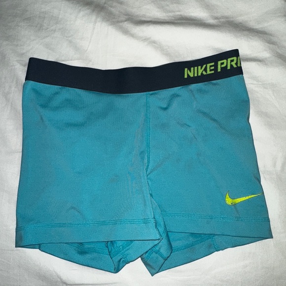 Turquoise Nike Pro shorts - size S - Picture 1 of 3